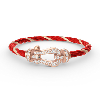 [AURORA]FORCE LARGE HORSESHOE FULL DIAMOND BRACELET ROSE GOLD