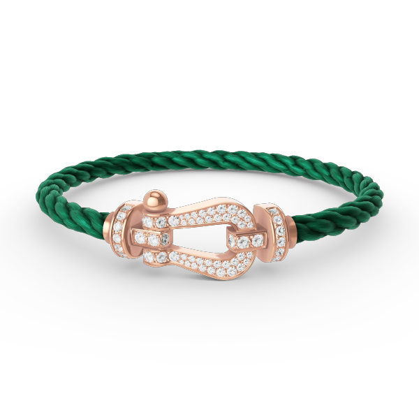 [AURORA]FORCE LARGE HORSESHOE FULL DIAMOND BRACELET ROSE GOLD