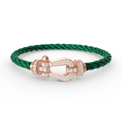 [AURORA]FORCE LARGE HORSESHOE FULL DIAMOND BRACELET ROSE GOLD