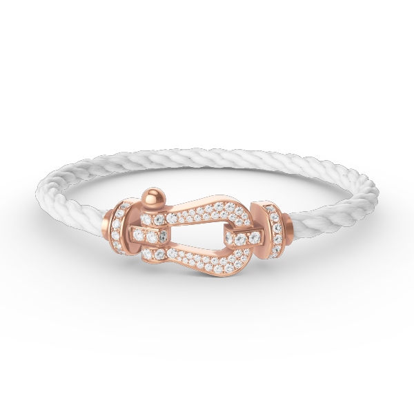 [AURORA]FORCE LARGE HORSESHOE FULL DIAMOND BRACELET ROSE GOLD
