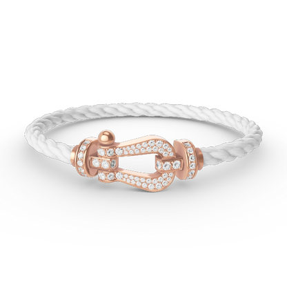 [AURORA]FORCE LARGE HORSESHOE FULL DIAMOND BRACELET ROSE GOLD