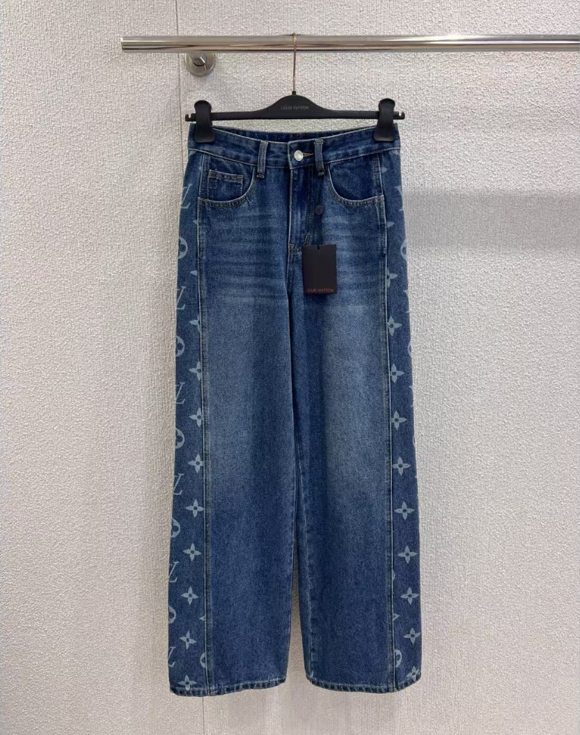 Double Side Monogram Jeans