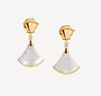 [AURORA]DREAM MOP 1 DIAMOND EARRINGS