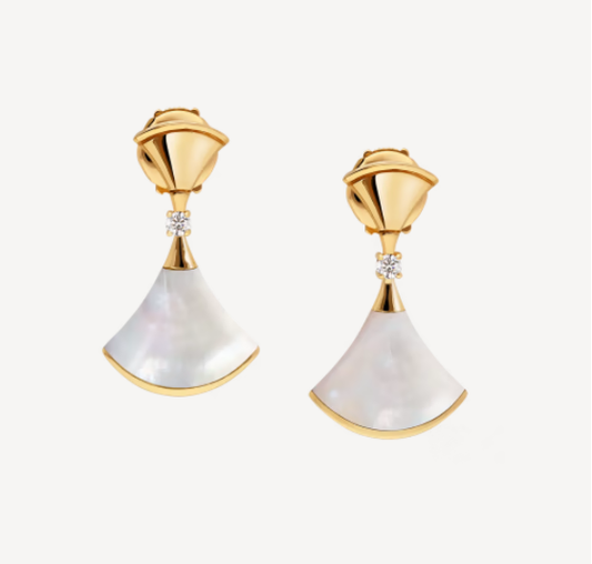 [AURORA]DREAM MOP 1 DIAMOND EARRINGS