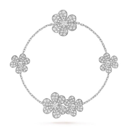 [AURORA]FRIVOLE SILVER 5 FLOWERS BRACELET