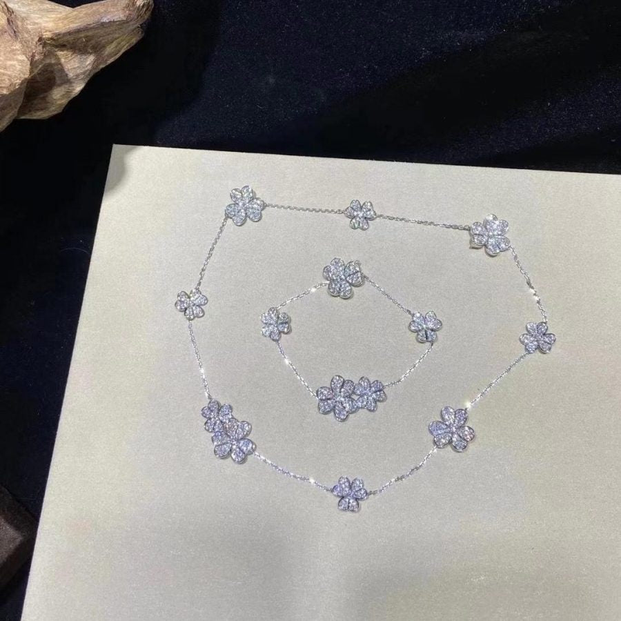 [AURORA]FRIVOLE SILVER 5 FLOWERS BRACELET