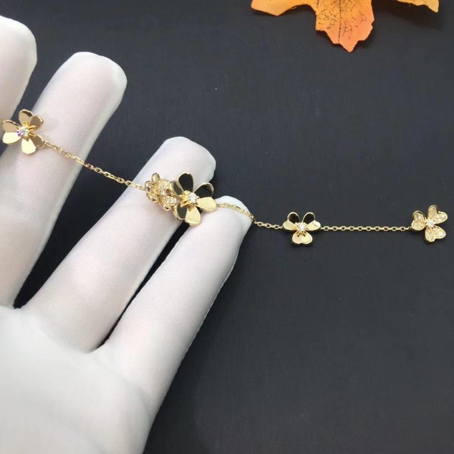 [AURORA]FRIVOLE GOLD 5 FLOWERS BRACELET