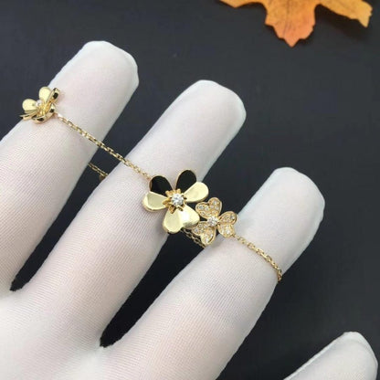 [AURORA]FRIVOLE GOLD 5 FLOWERS BRACELET