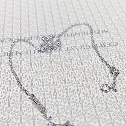 [AURORA]FRIVOLE SILVER FLOWER DIAMOND BRACELET