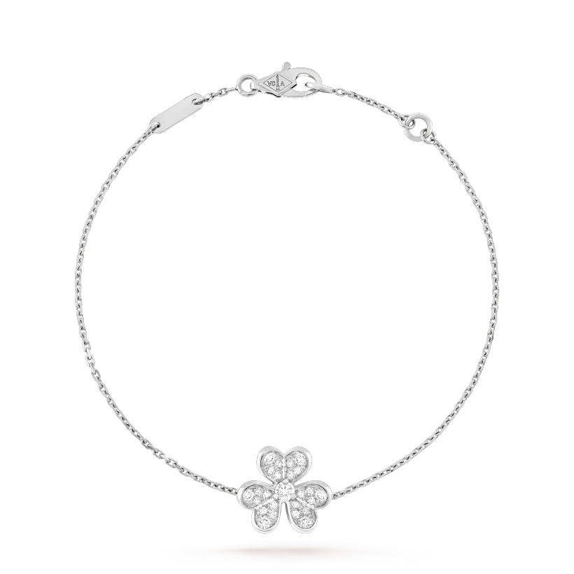 [AURORA]FRIVOLE SILVER FLOWER DIAMOND BRACELET