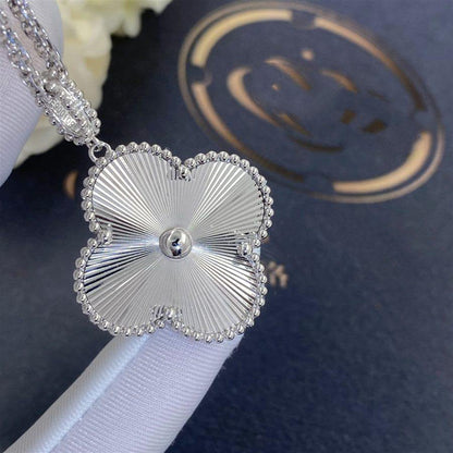 [AURORA]CLOVER 25MM SILVER BIG CLOVER NECKLACE