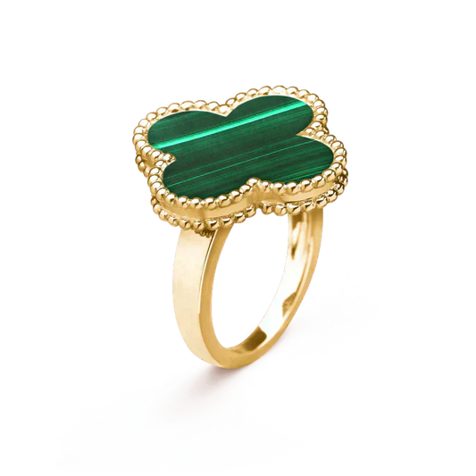 [AURORA]CLOVER MALACHITE RING