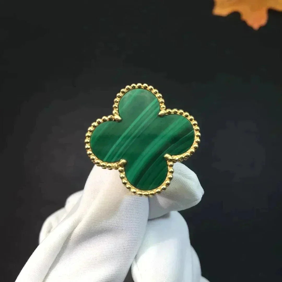 [AURORA]CLOVER MALACHITE RING