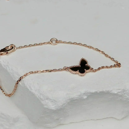 [AURORA]BUTTERFLY ONYX  BUTTERFLY BRACELET