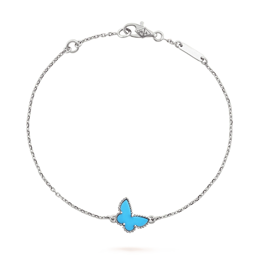 [AURORA]BUTTERFLY TURQUOISE BUTTERFLY BRACELET SILVER