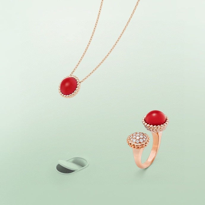 [AURORA]PERLEE COULEURS DIAMOND ROSE GOLD BETWEEN THE FINGER RING