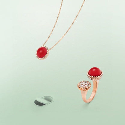 [AURORA]PERLEE COULEURS DIAMOND ROSE GOLD BETWEEN THE FINGER RING