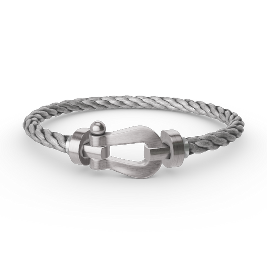 [AURORA]FORCE LARGE HORSESHOE NO DIAMOND BRACELET SILVER