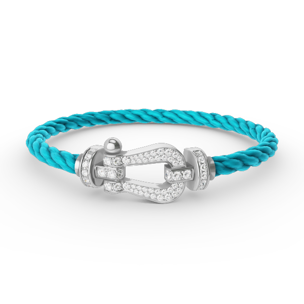 [AURORA]FORCE LARGE HORSESHOE FULL DIAMOND BRACELET SILVER