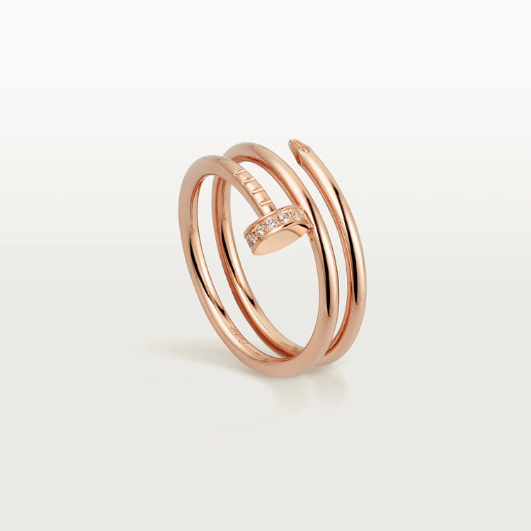 [AURORA]JUSTE RING 1.8MM PINK GOLD DOUBLE ROW