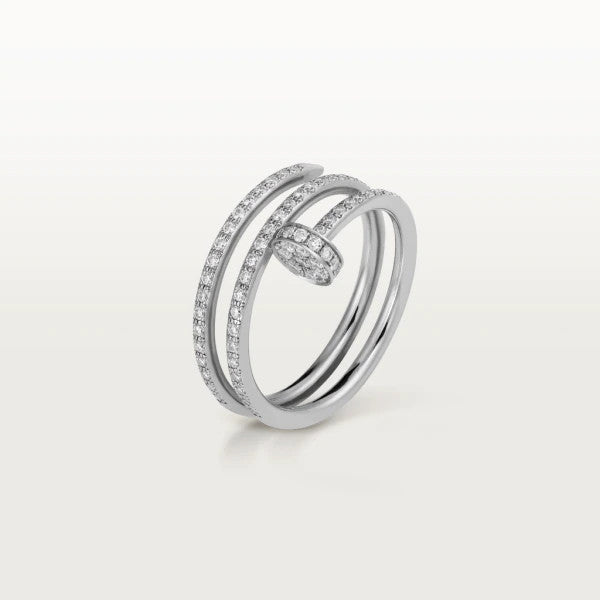 [AURORA]JUSTE RING 1.8MM SILVER DOUBLE ROW DIAMONDS