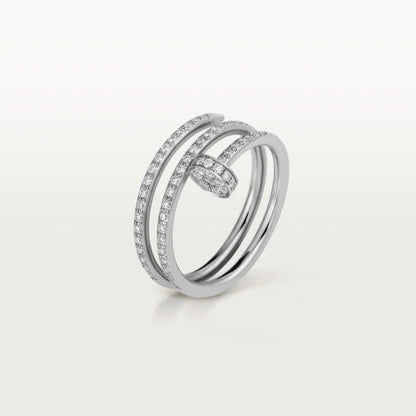 [AURORA]JUSTE RING 1.8MM SILVER DOUBLE ROW DIAMONDS