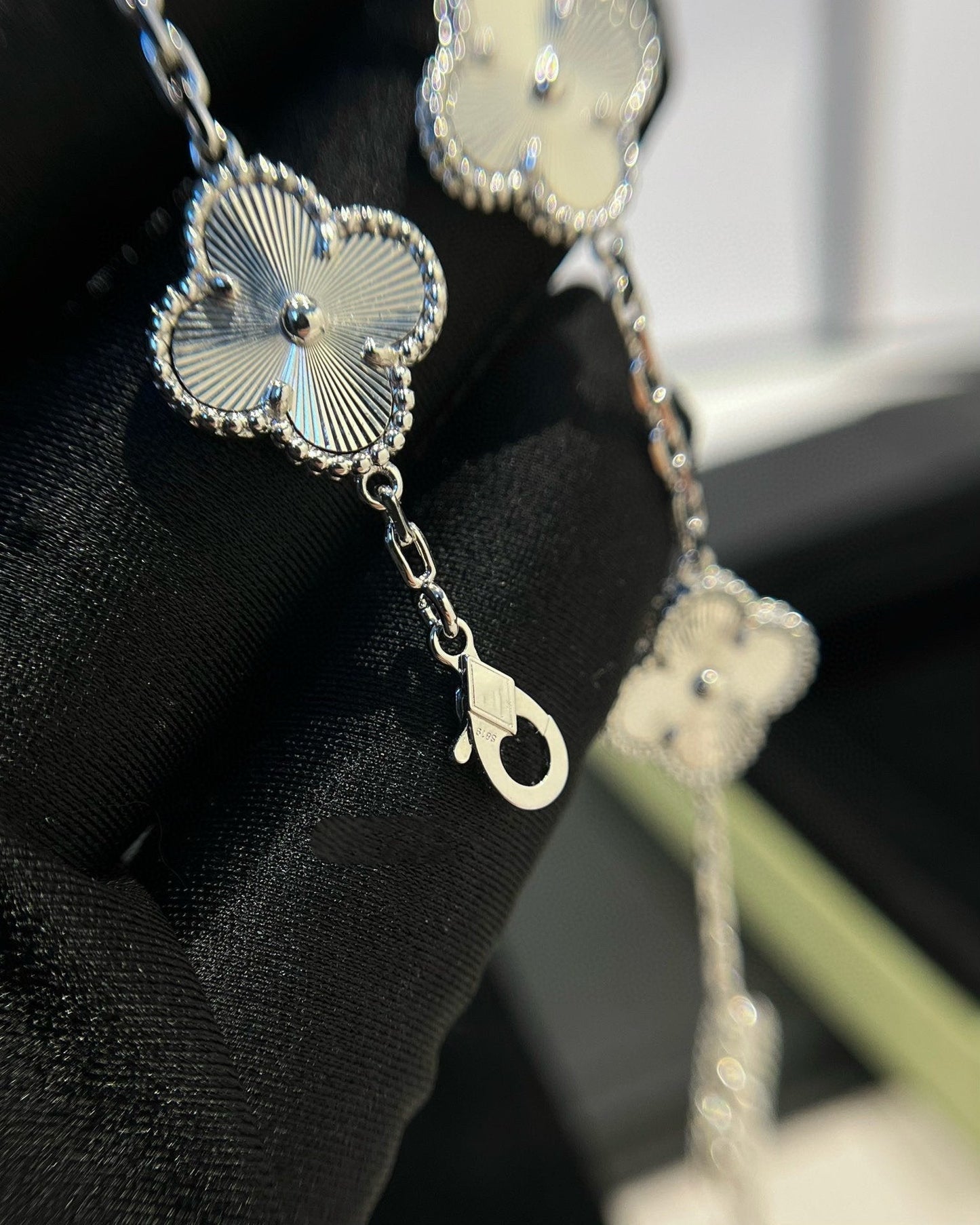 [AURORA]CLOVER SILVER 5 MOTIFS BRACELET